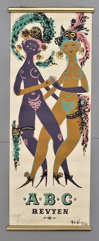 AFFISCH,  Björn Wiinblad, sign och dat -56 i trycket.