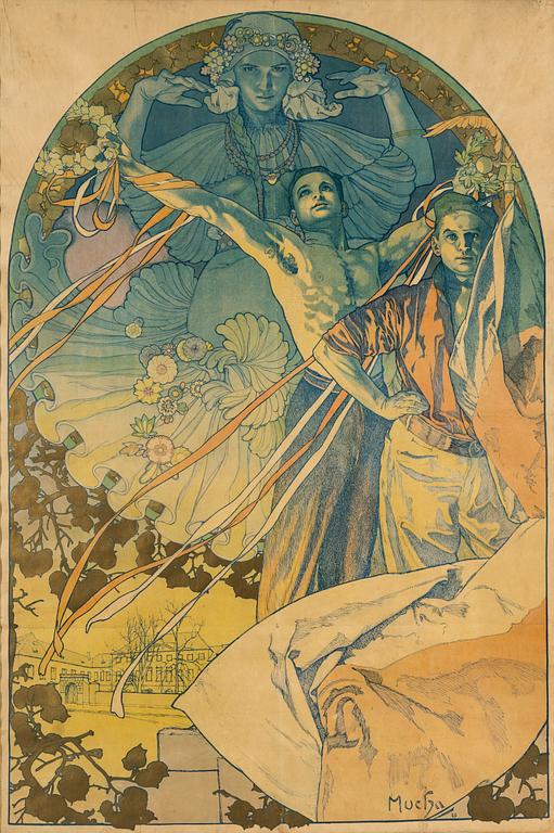 ALPHONSE MUCHA, poster, 'Slavnostní hra na vltave', 1925.