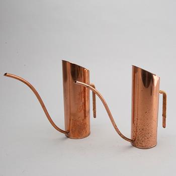 GUNNAR ANDER, 2 Copper watering pots, Ystad Metall, second half of the 20th century.