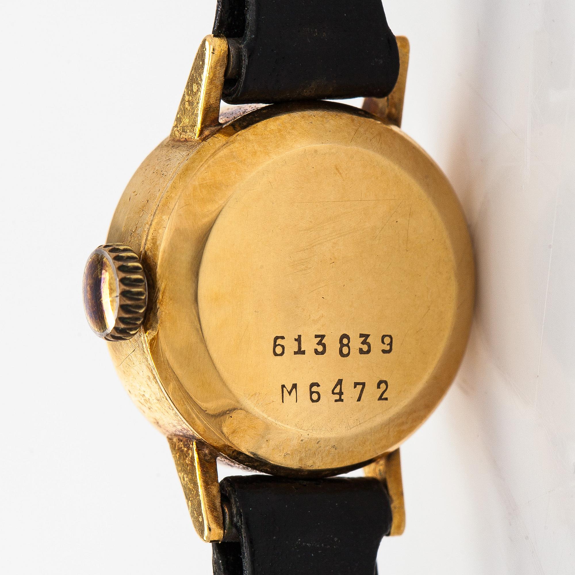 Nivada, wristwatch, 18K gold, manual winding.