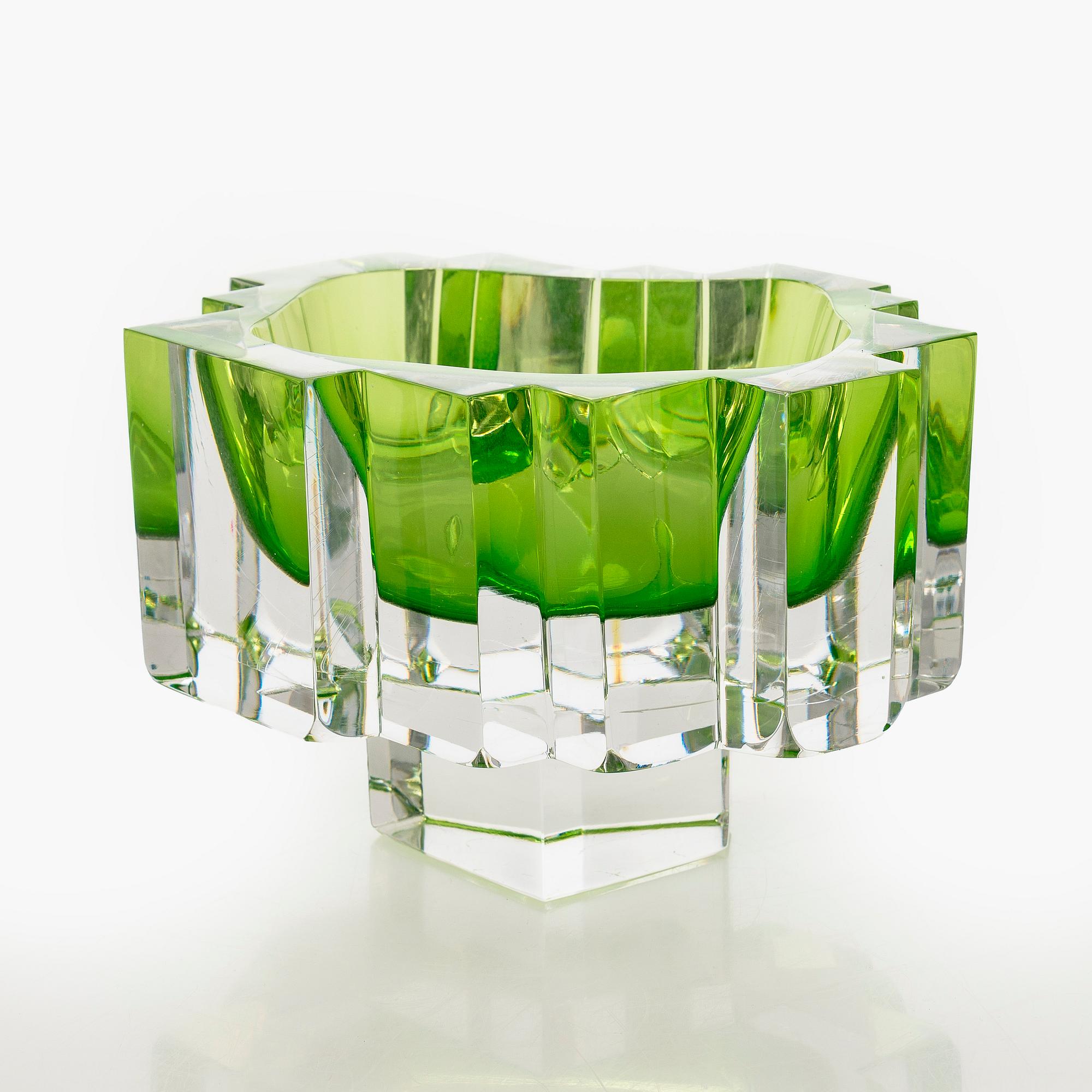 Helena Tynell, skulptur, "Castello", signerad Helena Tynell Riihimäen Lasi Oy.