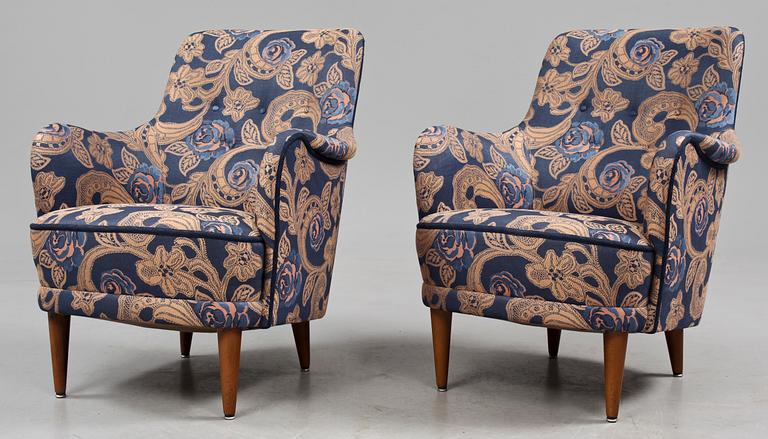 FÅTÖLJER, ett par, "Samsas", Carl Malmsten, 1900-tal.