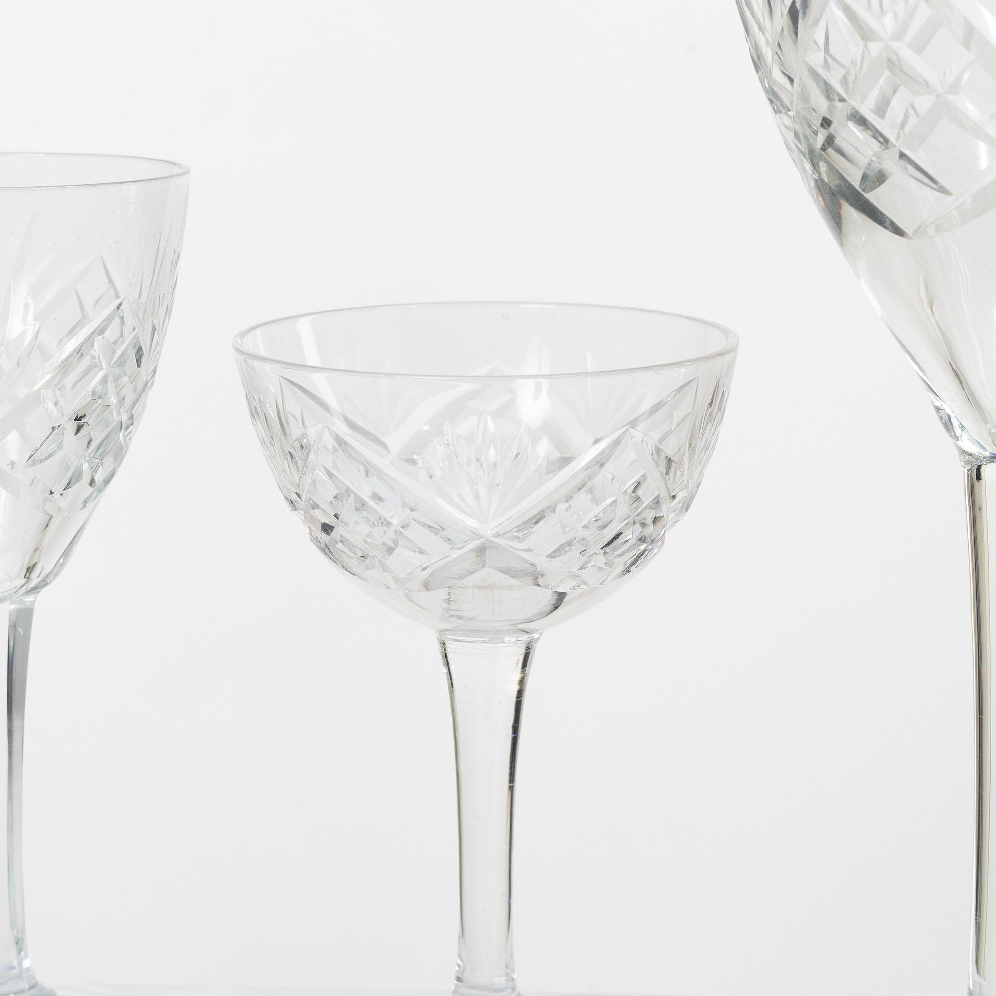 A 48-piece 'Helga' glass service, Kosta, Sweden.