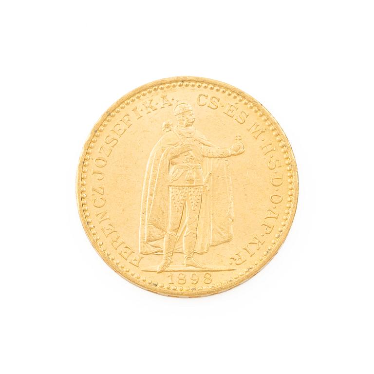 Gold coin, Hungary, 20 Korona, 1898.