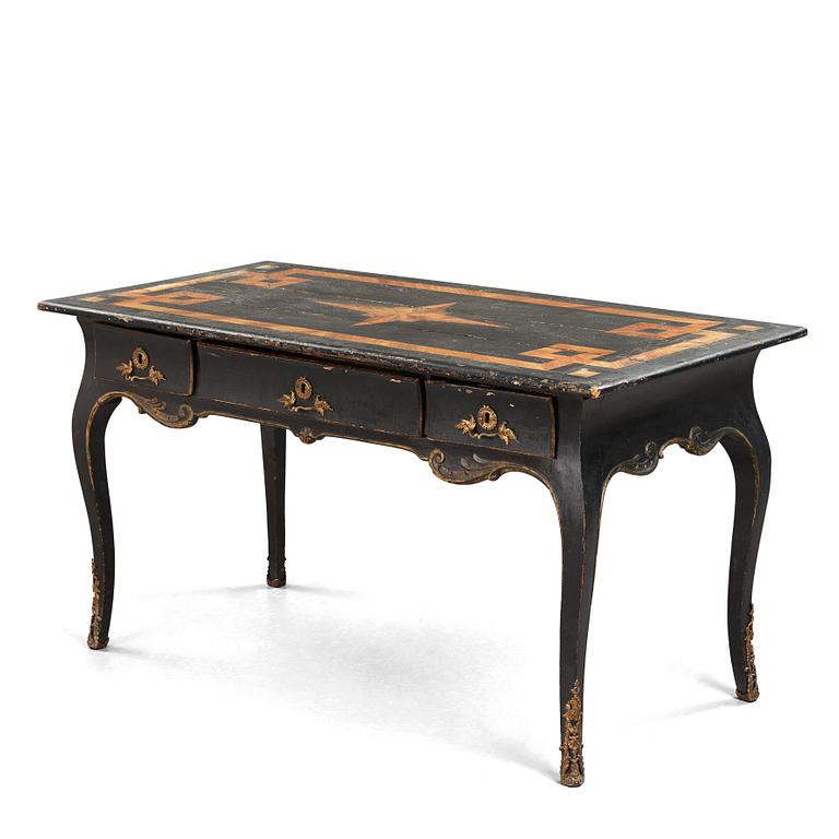 A Swedish Rococo 18th century writing table.