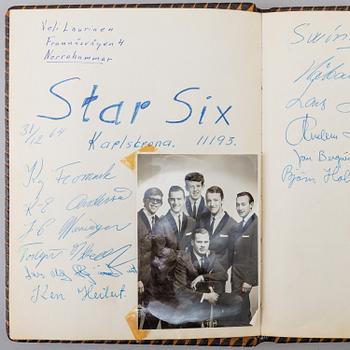 Four guest books with autographs, Ålberga motell 1957-1967.
