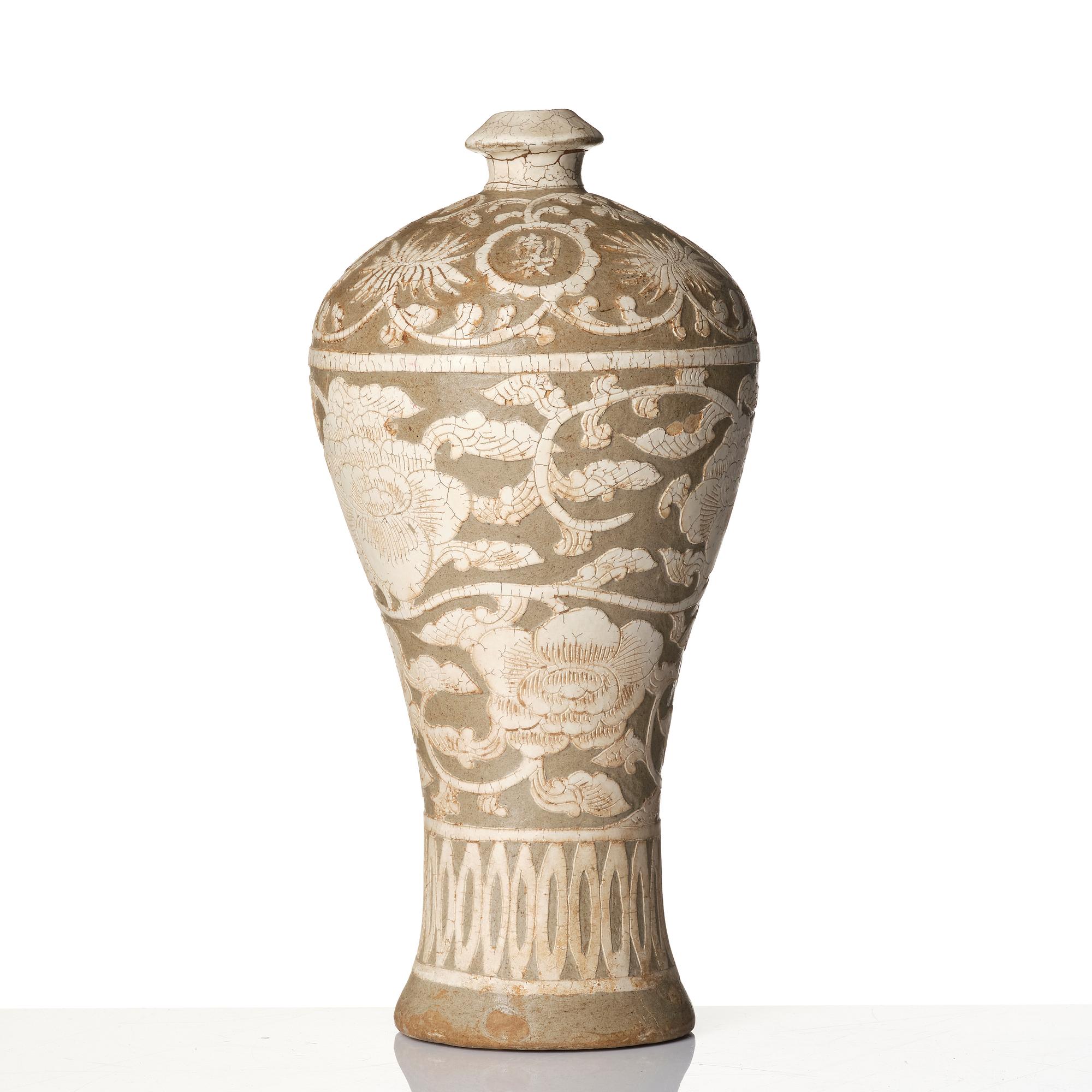 Vas, keramik. Citzhou-typ. Troligen Mingdynastin eller senare.