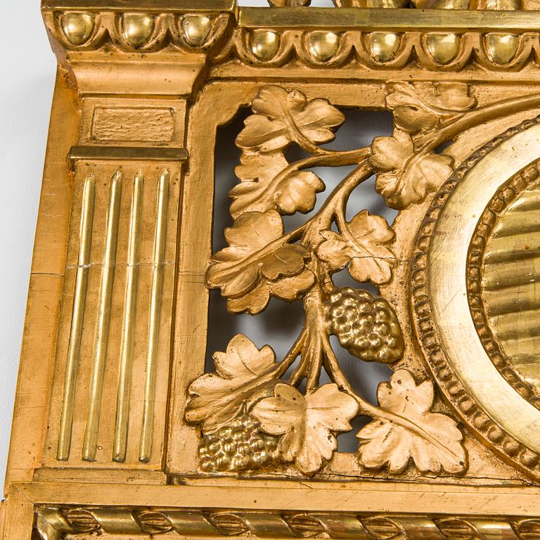 A Gustavian late 18th century hallmarked Gothenburg mirror.