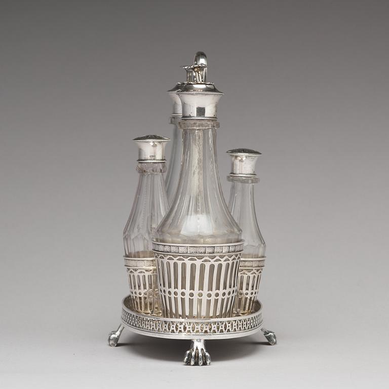 Pehr Zethelius, bordsurtout, silver, Stockholm 1808. Sengustaviansk.
