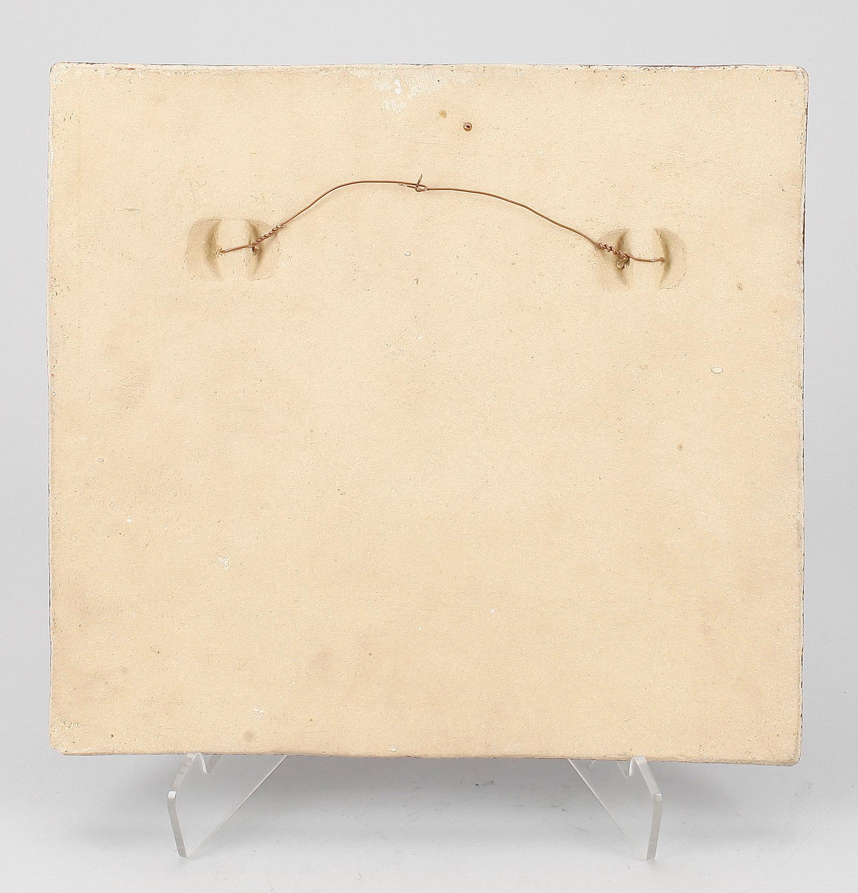 PLAKETT, stengods, Stig Lindberg, Gustavsberg, sign.