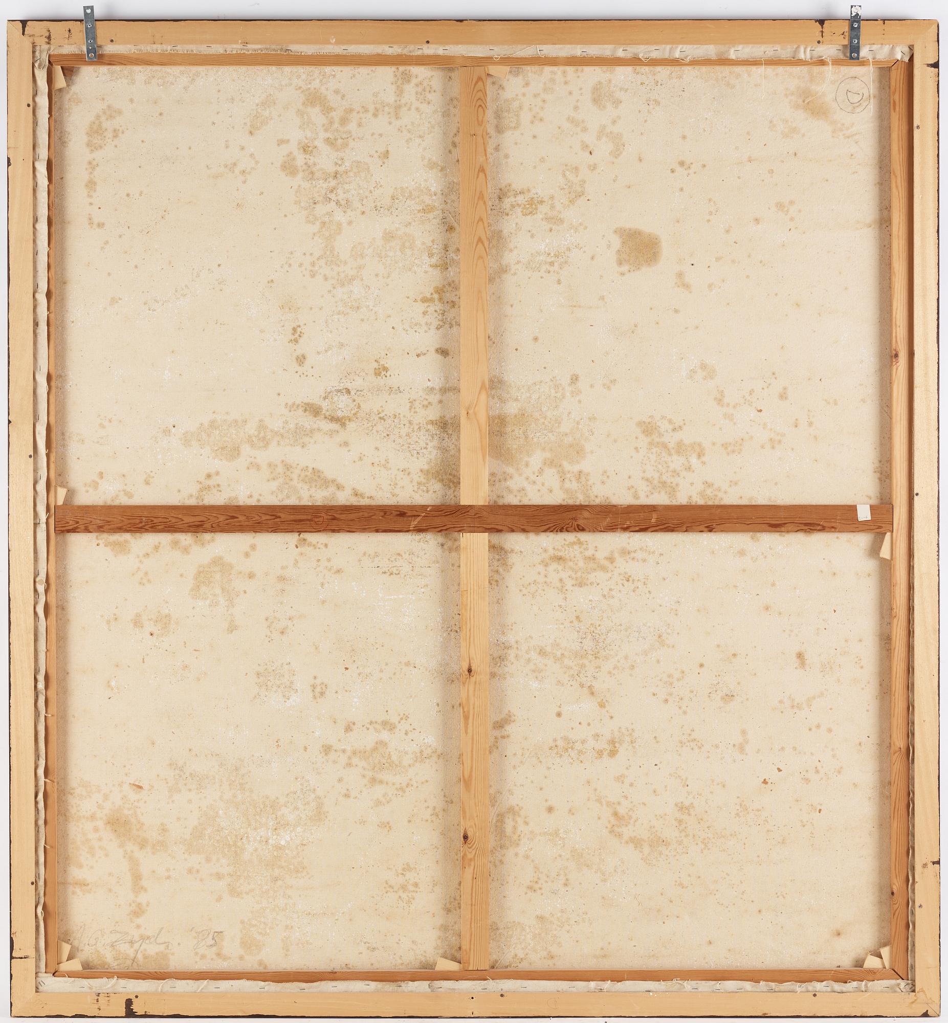 Anthony Zych, mixed media on canvas, signed and dated -85.