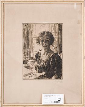 Anders Zorn · ANDERS ZORN. Etsning. Signerad och daterad 1914.