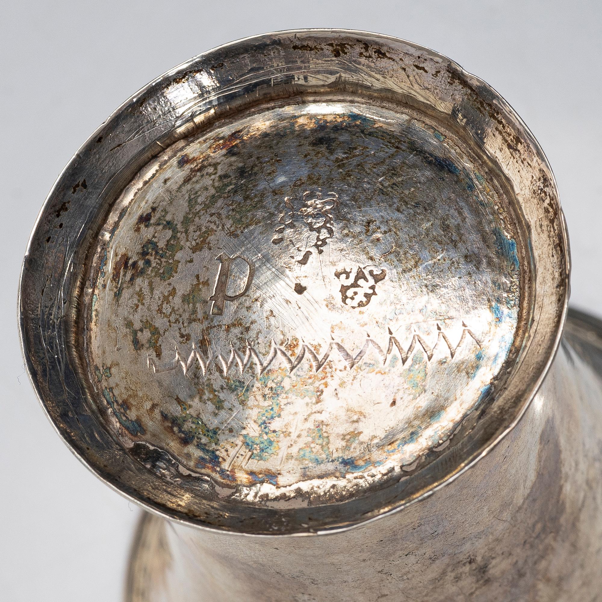 Two Swedish silver beakers and a tumbler, Stockholm, second half of the 18th century - early 19th century.
