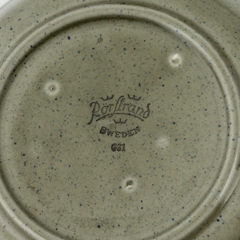 Kaffekoppar med fat, 5 st, "Mia", Rörstrand, 1900-talets andra hälft.