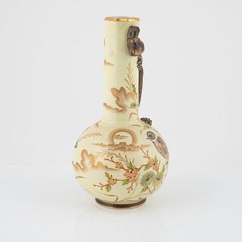 A vase, Gustafsberg, dated 1888.