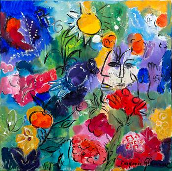 Dagmar Glemme, olja på duk, signerad.