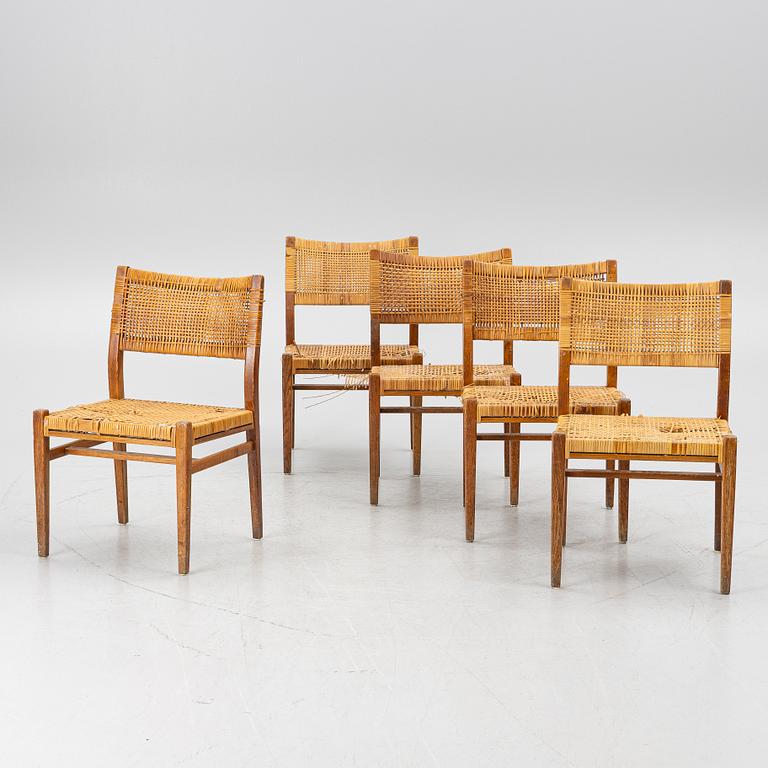 Erik Wørts, five chairs, Henrik Wørts Møbelsnedkeri, Denmark, mid20th century.