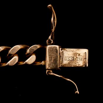ARMBAND, 18 k guld, kedjelänk. Vikt ca 23 gram.
