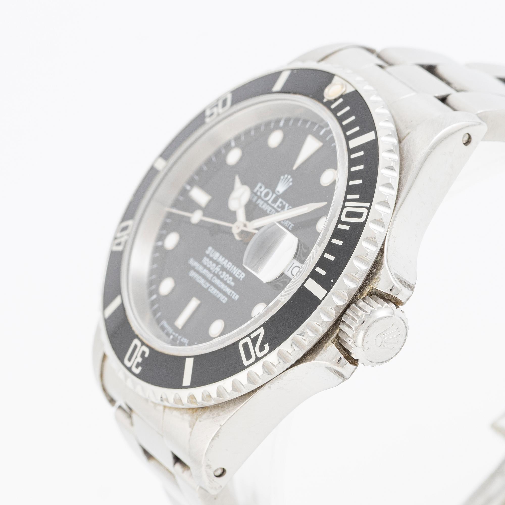 Rolex, Submariner, wristwatch, 40 mm.