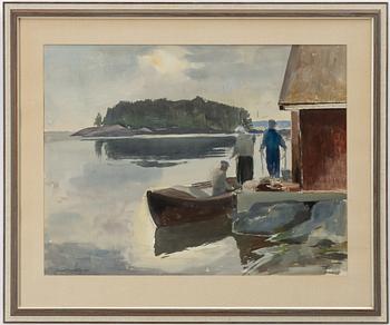 Lennart Segerstråle, By the boathouse.