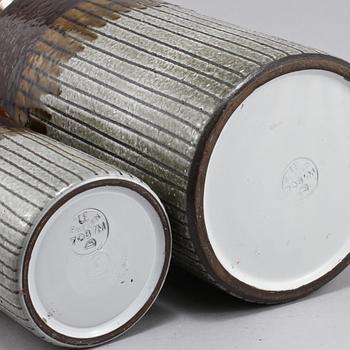 VASER, 2 st, lergods, "Moske",  Mari Simmulson, Upsala-Ekeby, 1900-talets andra hälft.