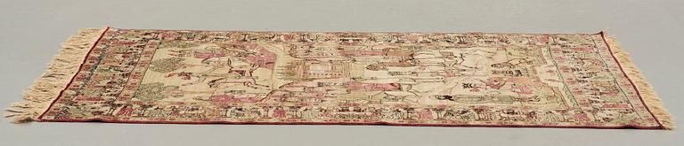 MATTO, an antique Kerman Laver figural, ca 212,5 x 141,5 cm.