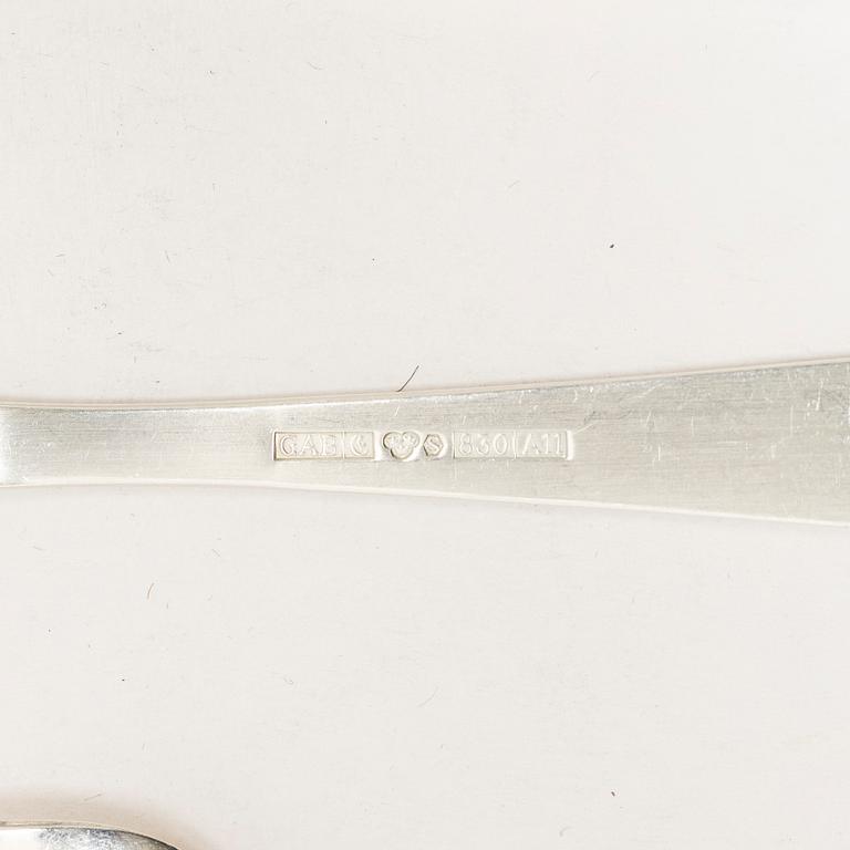 Jacob Ängman, cutlery set, 40 pieces, silver, "Rosenholm", GAB, among others 1969.