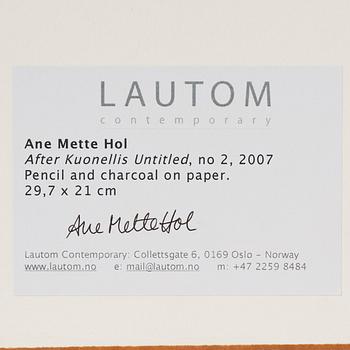 Ane Mette Hol, "After Kuonellis Untitled, no 1-2".