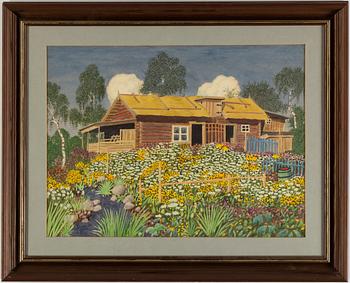 OSKAR BERGMAN, akvarell, signerad Oskar Bergman och daterad Risbyle Uppland juni 1945.