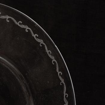 Edward Hald, A bowl with saucer, Orrefors.