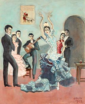 216. Einar Jolin, Flamencodansande sällskap.