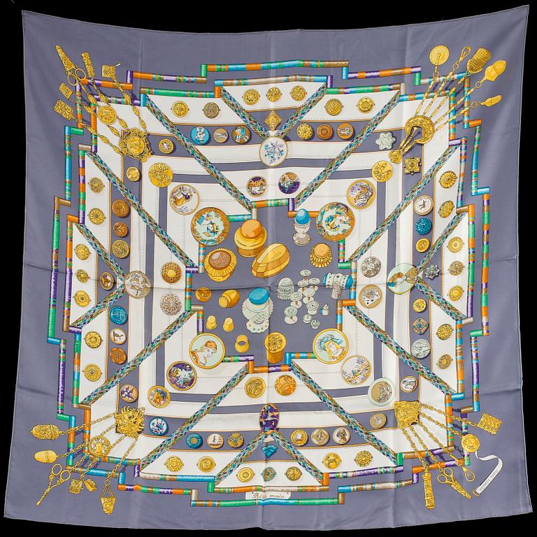SCARF, siden, "Petite Main", design Caty Latham, Hermès, Paris, 1900-talets andra hälft.