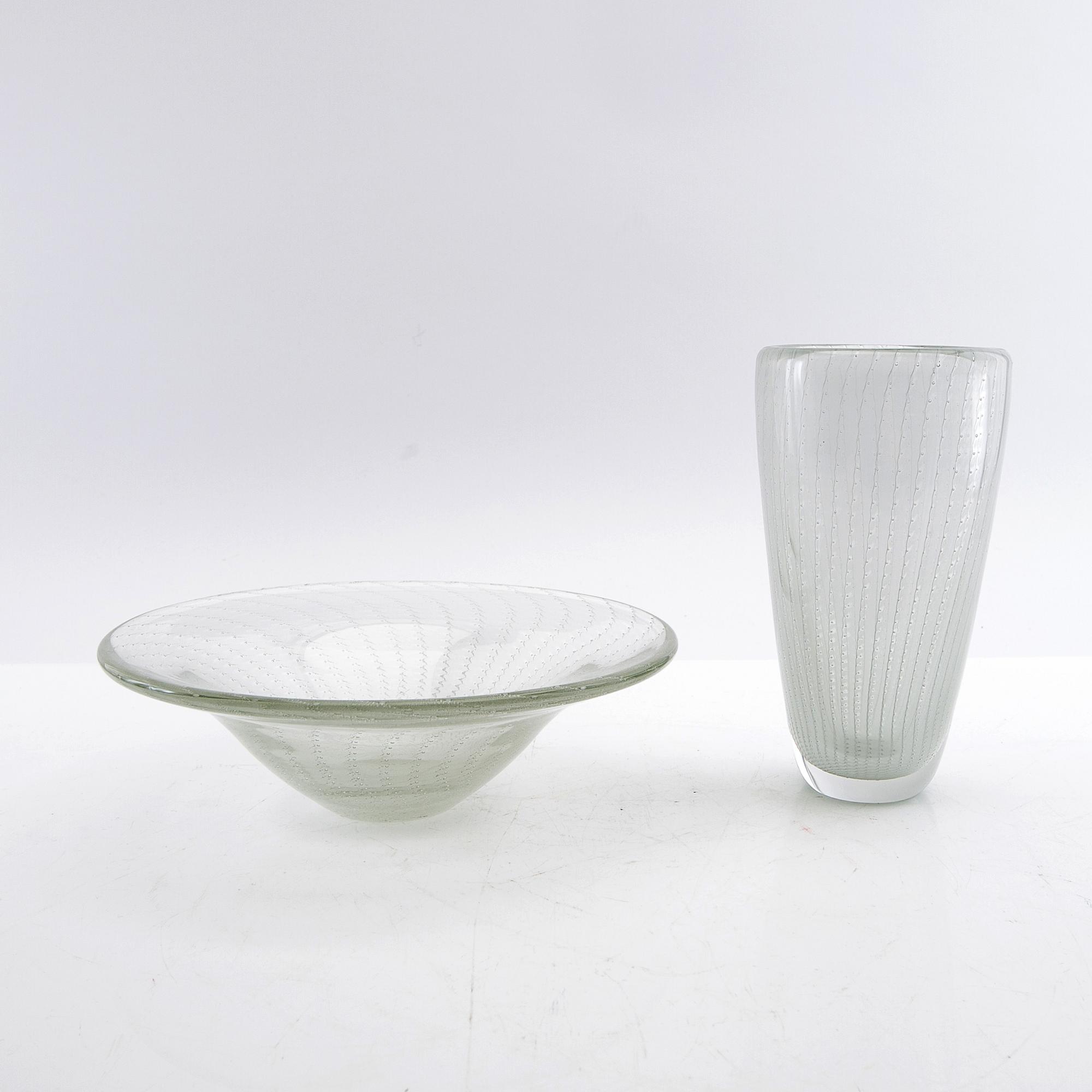 Kaj Franck, Bowl and vase, "Veil".