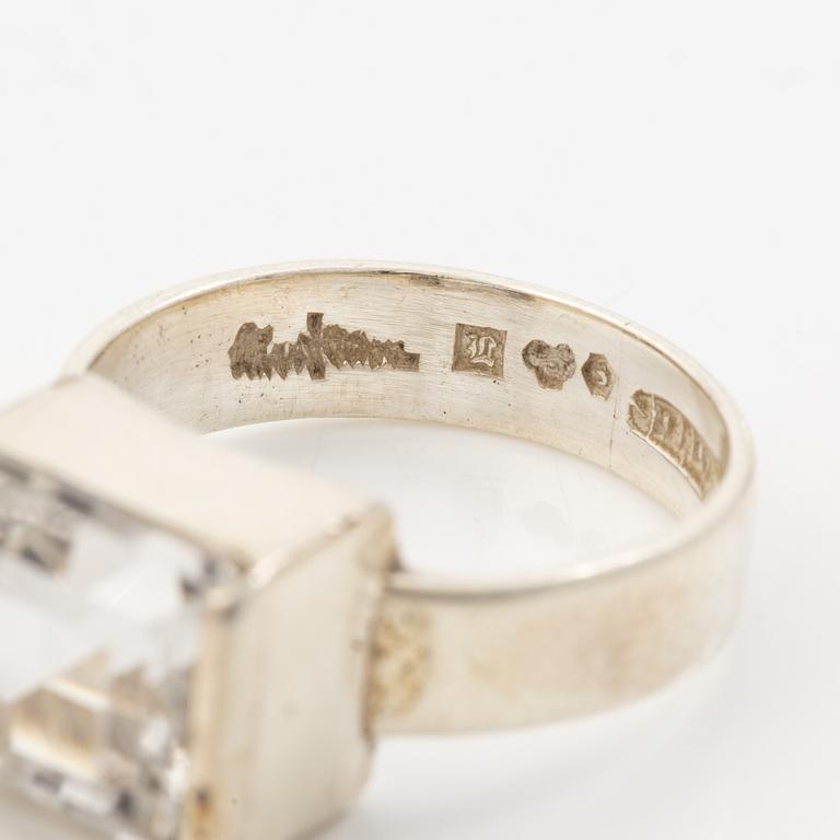 Wiwen Nilsson, ring silver with rock crystal.
