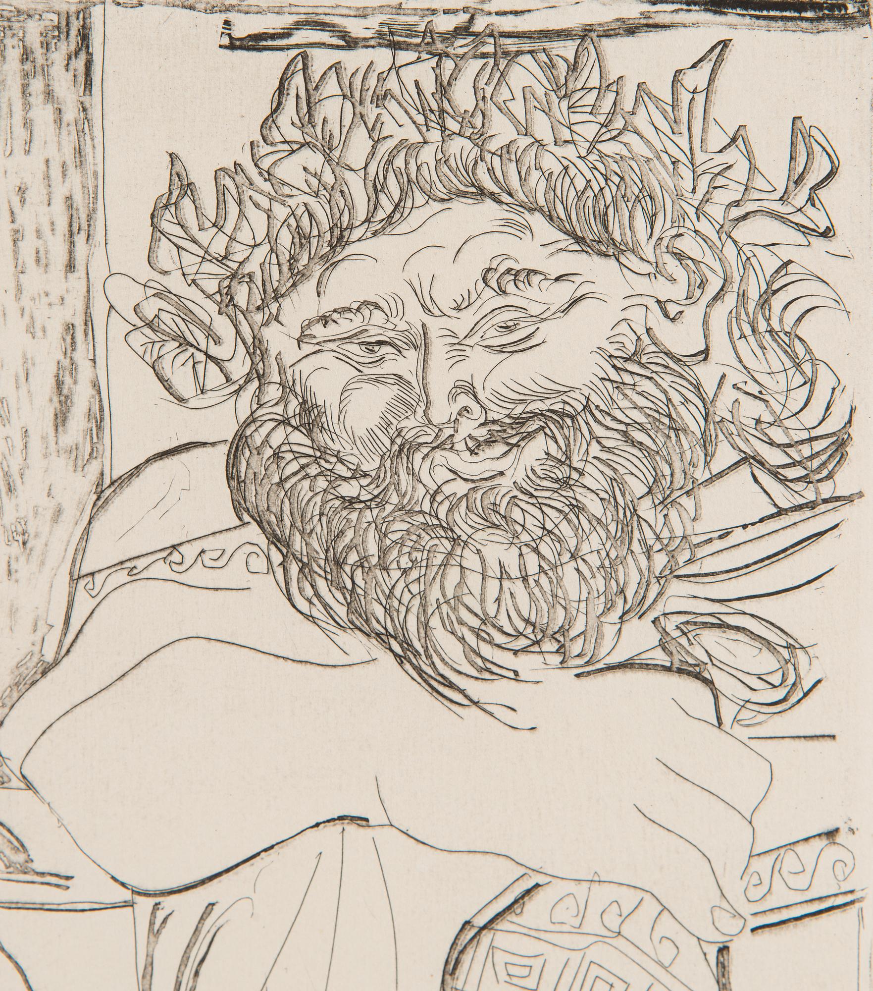 Pablo Picasso, "Bacchus et Femme de Profil".