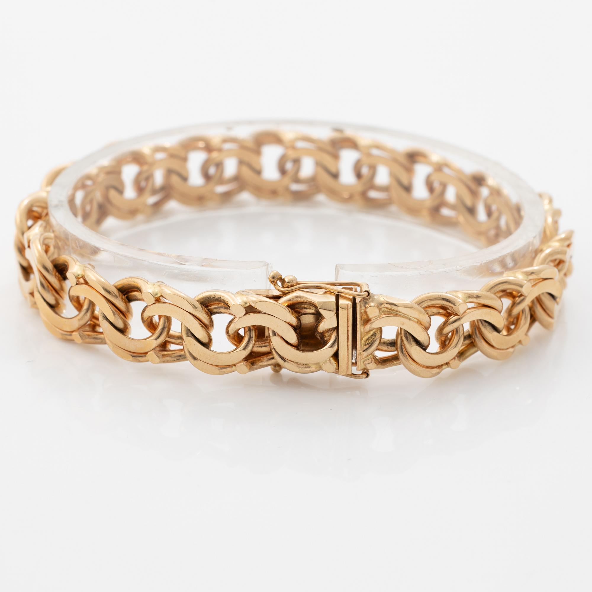 Armband, 18K guld, bismarcklänk.