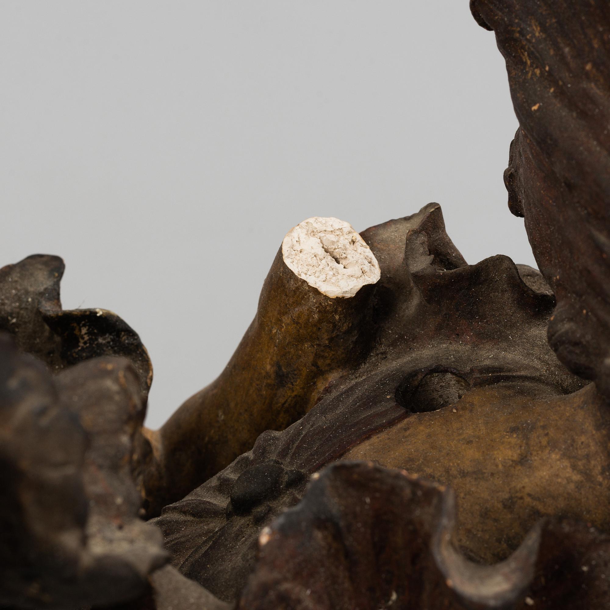 ERNST WAHLISS, sculpture, painted plaster, Turn, Vienna, Austria, circa 1900.