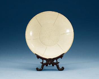 A white glazed dish, Song dynasty (960-1279).