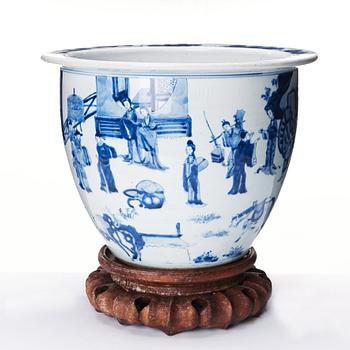 Kruka, porslin. Qingdynastin, Kangxi (1662-1722).