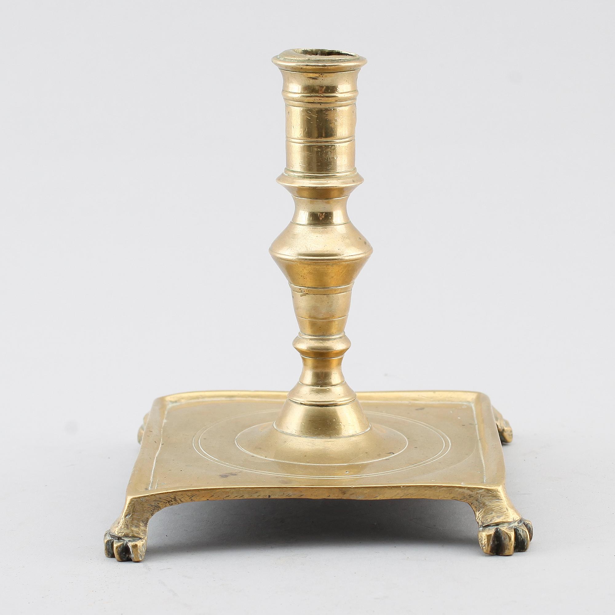 LJUSSTAKE, mässing, 1600-tal.