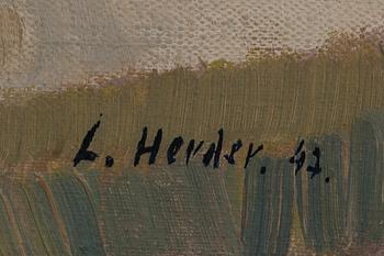 LARS HERDER, oljemålning på duk, signerad och daterad 42.