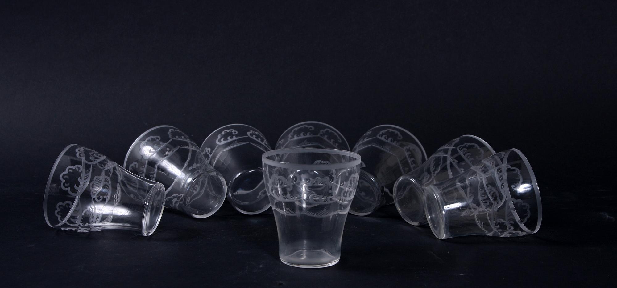 GLASSERVISDELAR, 27 st, "Molnet", Simon Gate, Orrefors.