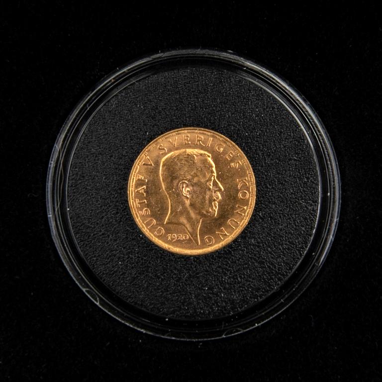 Gold coin Sweden, Gustav V 5 kr, 1920.