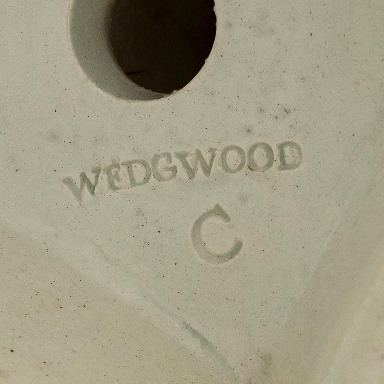 Wedgwood, ljusstakar, ett par, flintgods, tidigt 1800-tal.