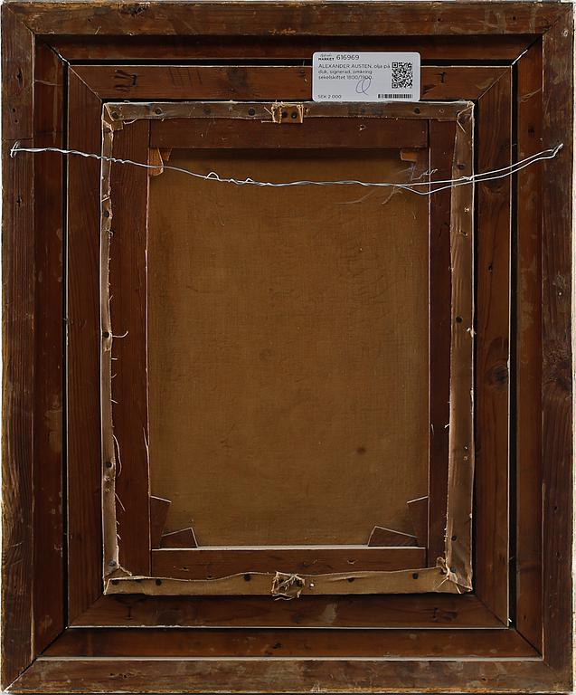 ALEXANDER AUSTEN, olja på duk, signerad, omkring sekelskiftet 1800/1900.