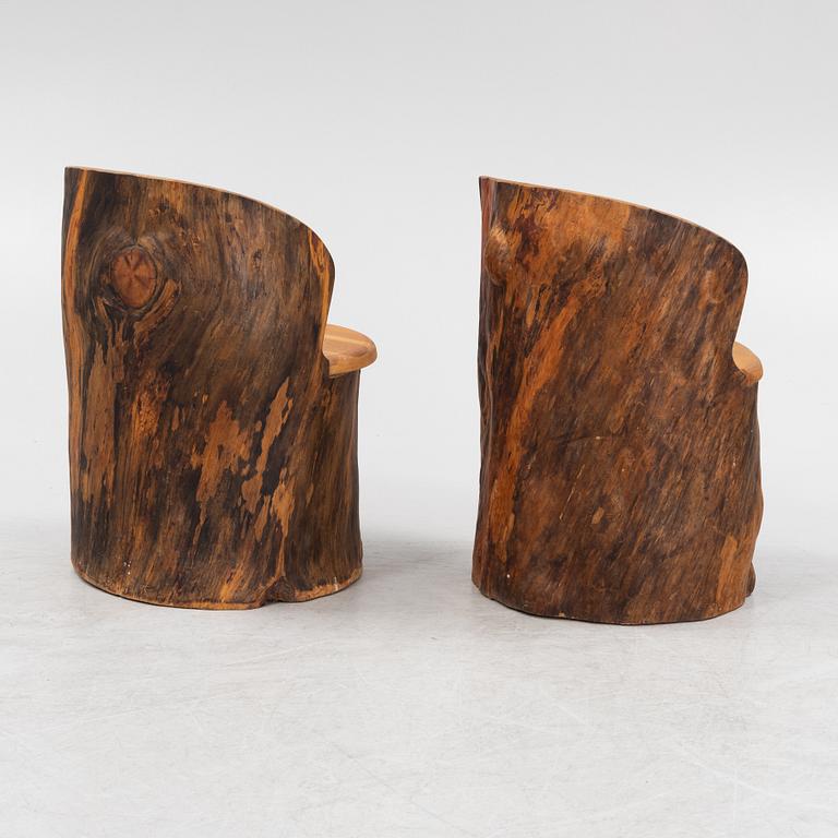 A pair of mid 20th century chairs.