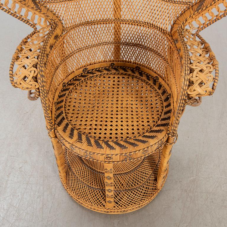 Peacock chair / rattan armchair, 1970s.