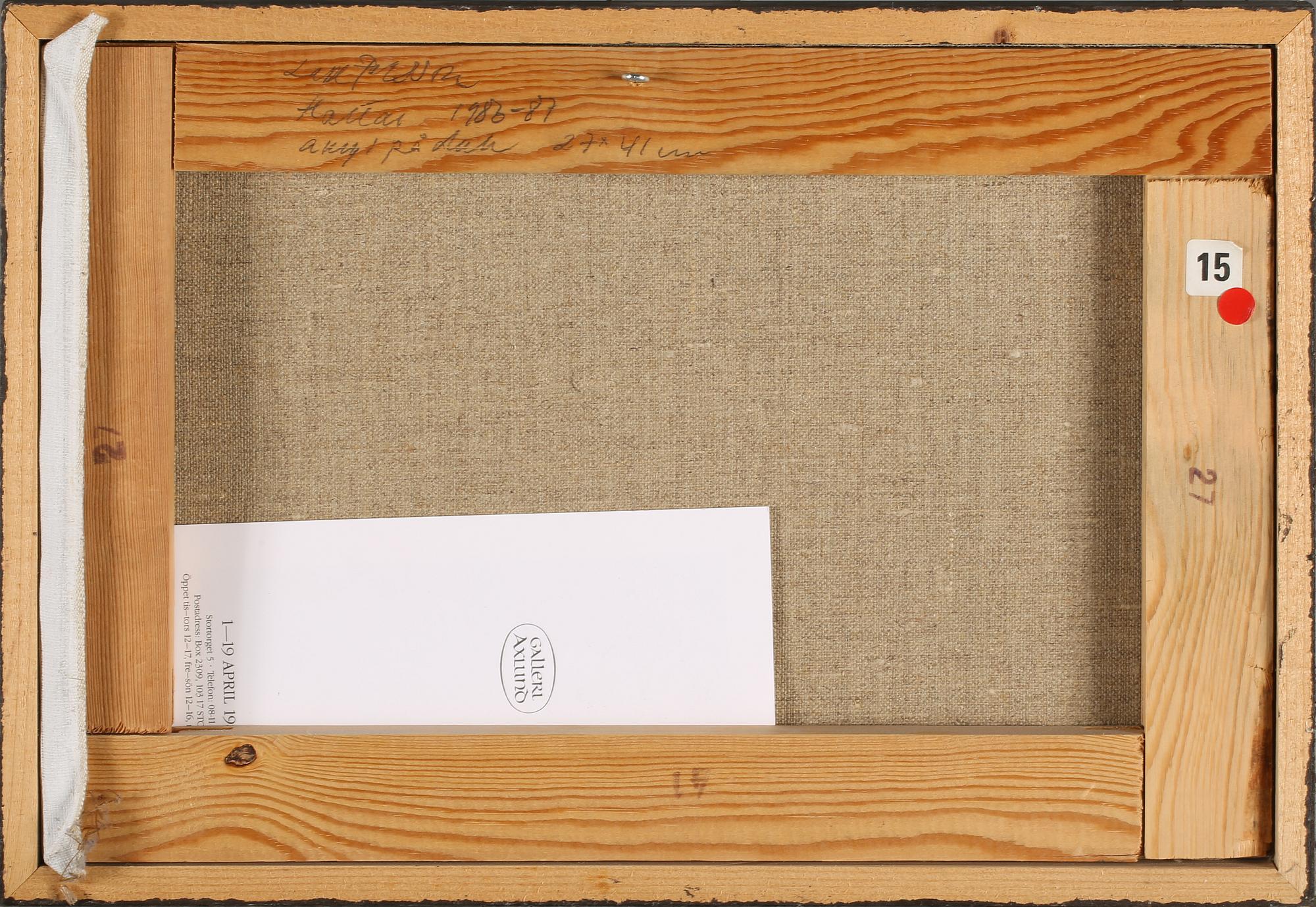 LASSE PERSSON, akryl på duk, signerad.