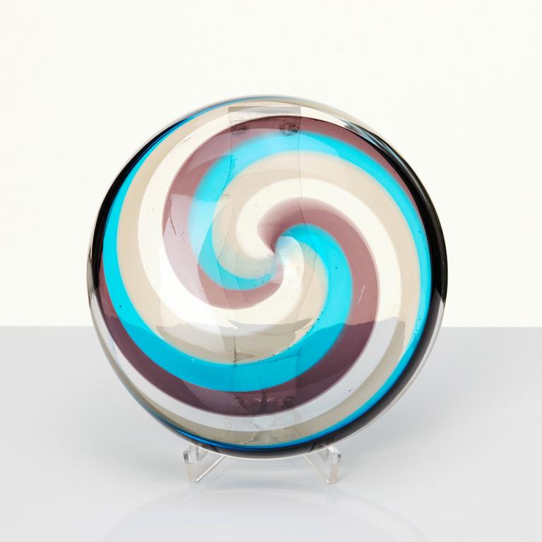 Fulvio Bianconi, skål "a Fasce Ritorte", Venini, Murano, Italien 1950-60-tal.
