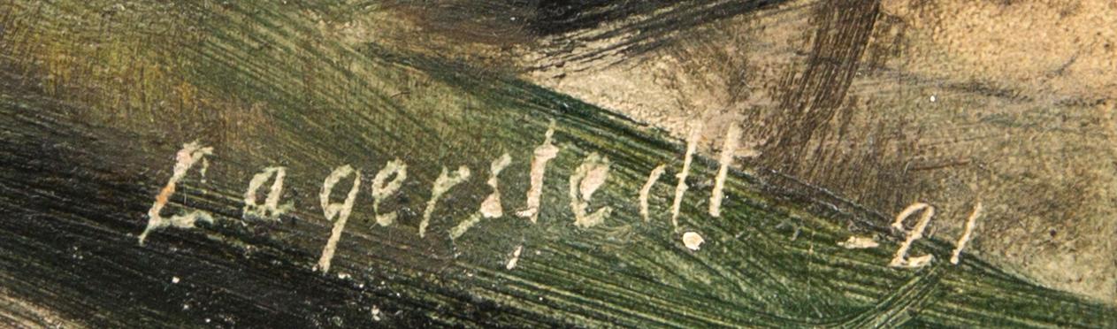 Georg Lagerstedt, olja på pannå, signerad, daterad -21.